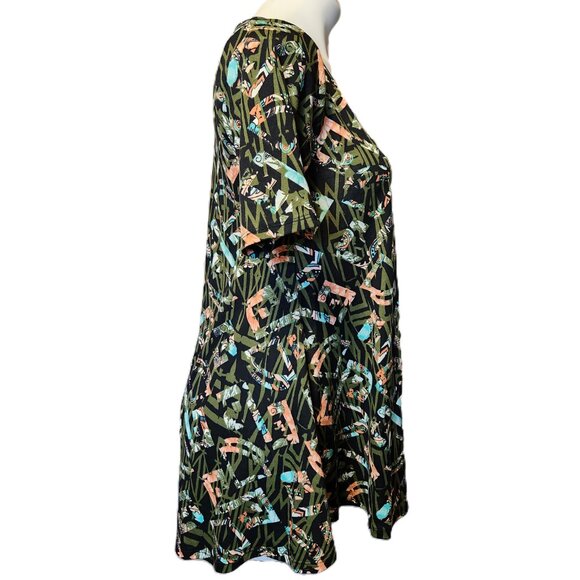 ❤️ 4/$20 New LuLaRoe Perfect T Women's XXS Geometric artsy print Side slits fall - Picture 6 of 14